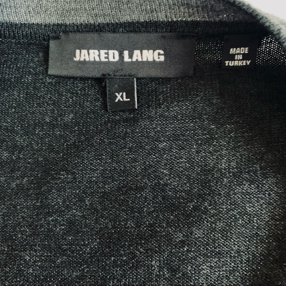 Jared Lang Men V-neck Long Sleeve Wool Blend Sweater/Pullover Sz XL - Picture 4 of 9